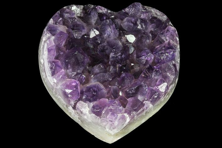 Purple Amethyst Crystal Heart - Uruguay #76770